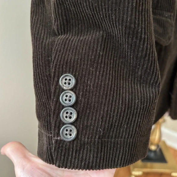 J. Crew Vintage Grandpacore Brown Corduroy Sport Coat Blazer Size Large - Picture 6 of 13